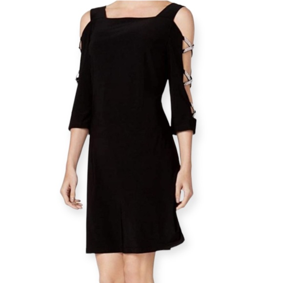 MSK Dresses & Skirts - MSK 3/4 Sleeve Embellished Shift Dress